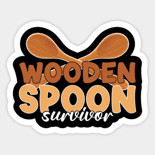 Wooden Spoon Survivor Sticker